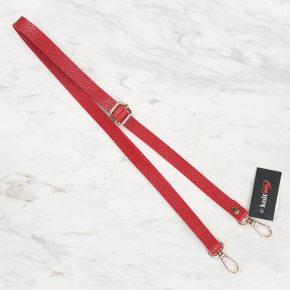 Knitme Sürgü Tokalı Çanta Askısı 135x1,5 cm Kırmızı BA-0001
